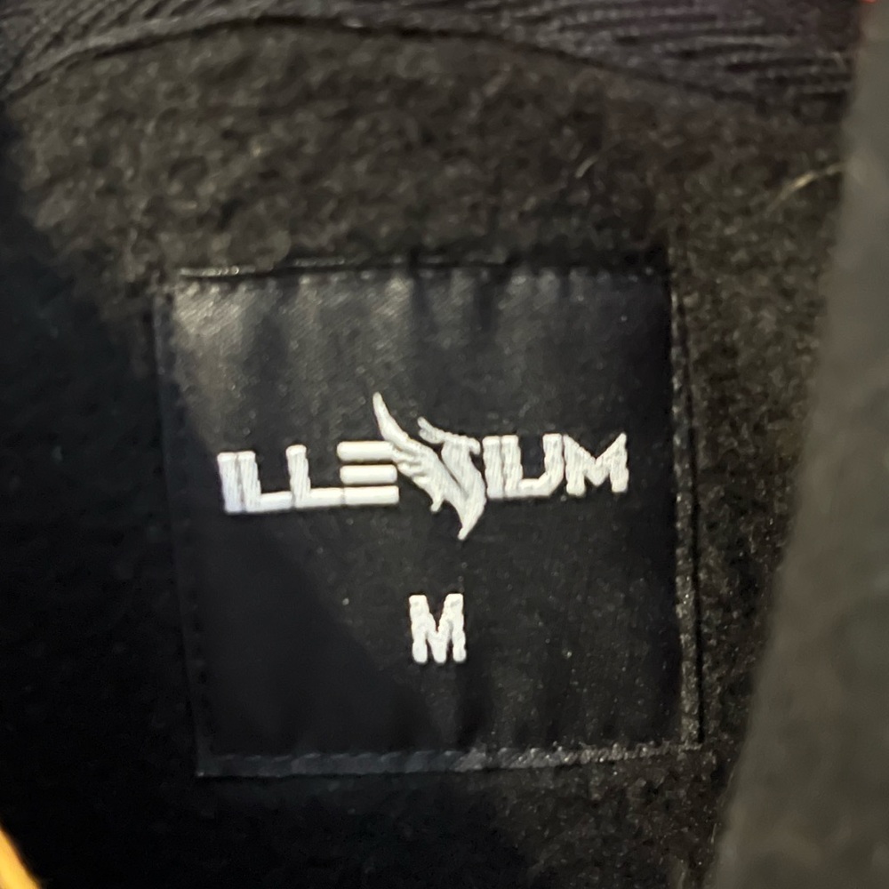 Black and Orange Tie Dye Illenium Unisex Sweatshirt - Picture 4 of 4